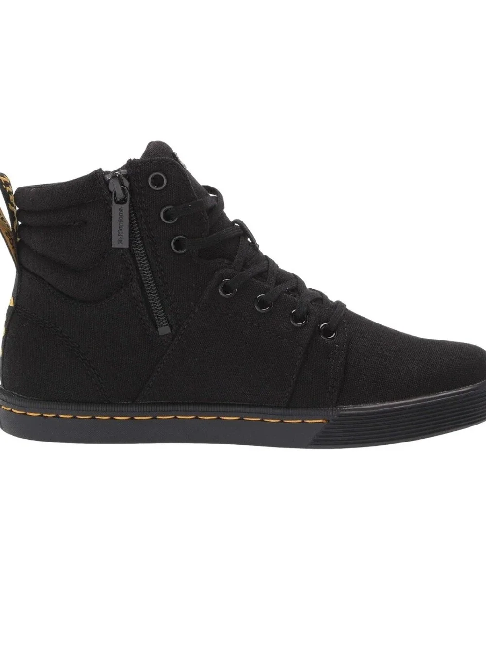 DR. MARTENS Rozarya II Black Canva Zipper  Women's High-Top Sneaker Size 9